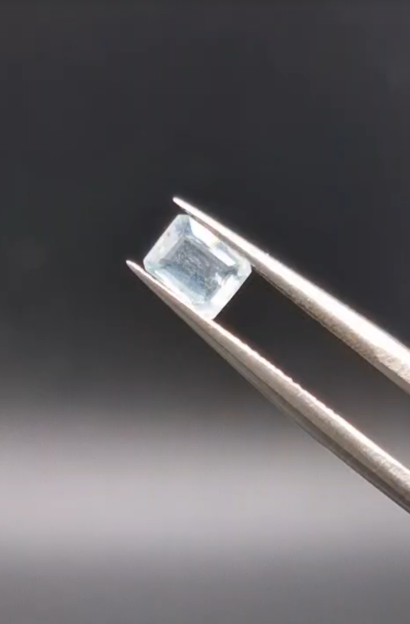 0.56ct 5.5x4.1mm Octagon Natural Unheated Blue Aquamarine