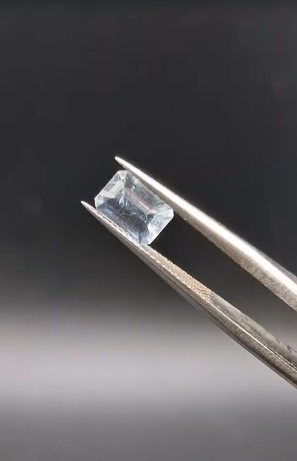 0.58ct 6.8x4.9mm Octagon Natural Unheated Blue Aquamarine
