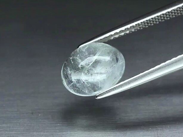 2.45ct 9.5x8mm Oval Cab Natural Unheated Light Greenish Blue Aquamarine, Brazil
