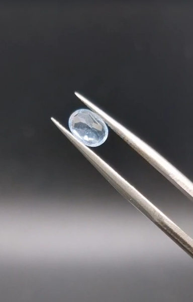 0.83ct 6.4x4.8mm Oval Natural Unheated Blue Aquamarine