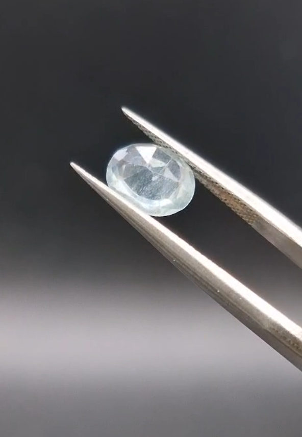 1.07ct 7.8x6.4mm Oval Natural Unheated Blue Aquamarine