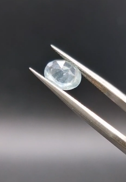 1.07ct 7.8x6.4mm Oval Natural Unheated Blue Aquamarine