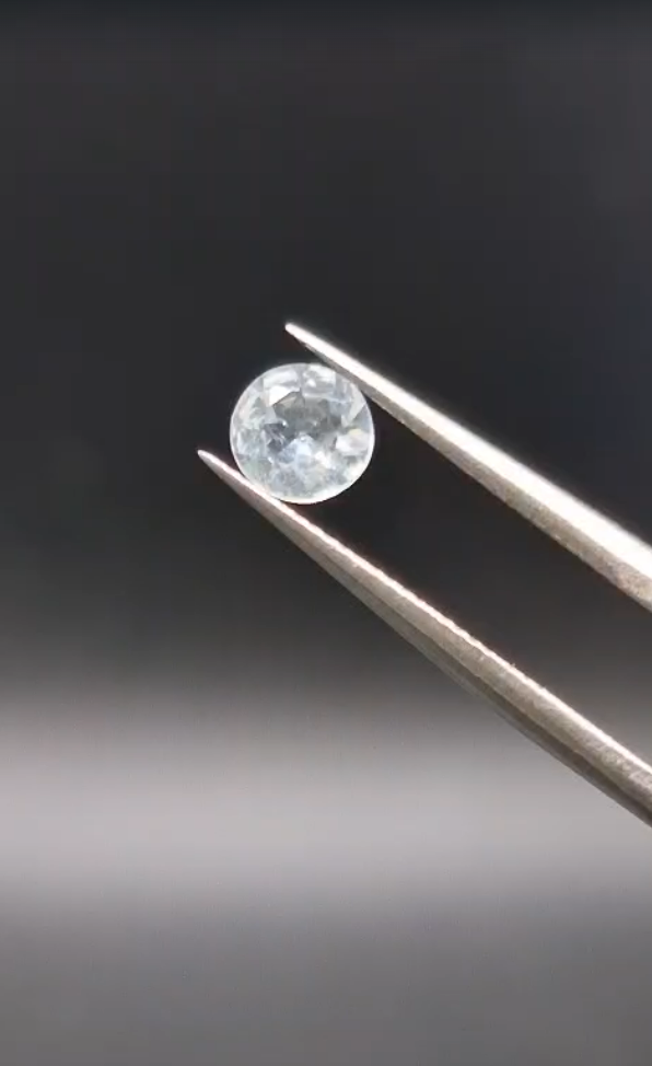 0.42ct 5.3mm Round Natural Unheated Blue Aquamarine