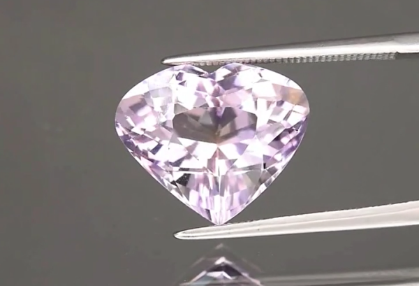 8.01ct VVS Heart Natural Untreated Light Yellow & Purple Ametrine, Gemstone