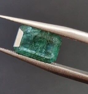 1.68ct  9x6mm Octagon Natural Emerald Zambia