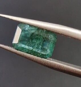 1.68ct  9x6mm Octagon Natural Emerald Zambia