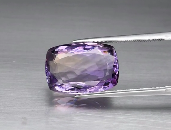 8.95ct 15.4x10.6mm VS Cushion Natural Untreated Yellow & Purple Ametrine, Brazil