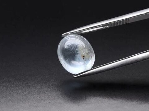 4.96ct 11.5x9.7mm Oval Cabochon Natural Blue Aquamarine Unheated Brazil