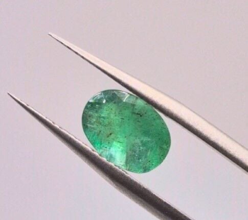 1.89ct 9.3x6.8mm Oval Natural Green Emerald, Zambia