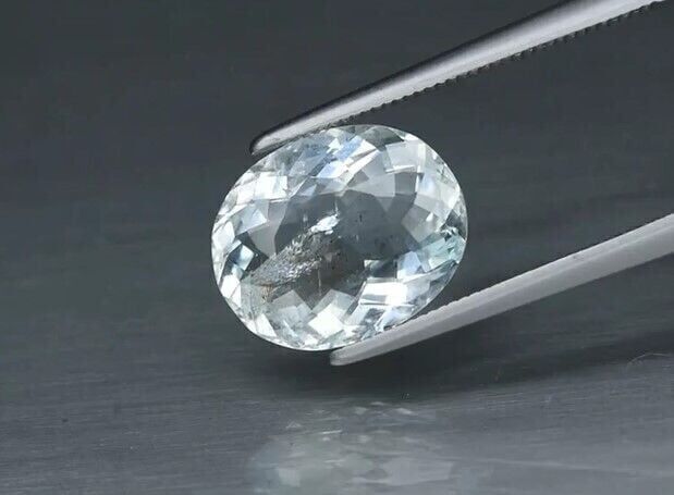 3.12ct 11.5x9.3mm Oval Natural Blue Aquamarine Unheated Mozambique