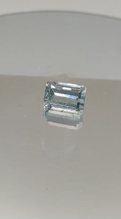 3.55ct 9.5x6.9mm Octagon Natural Unheated Blue Aquamarine