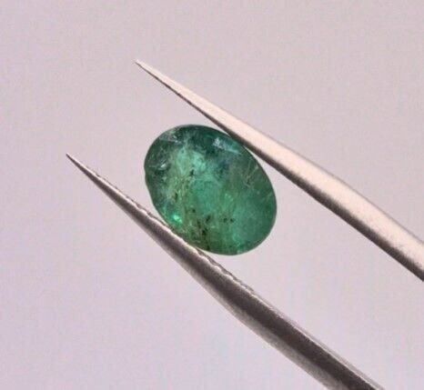 1.57ct 8.9x6.6mm Oval Natural Green Emerald, Zambia