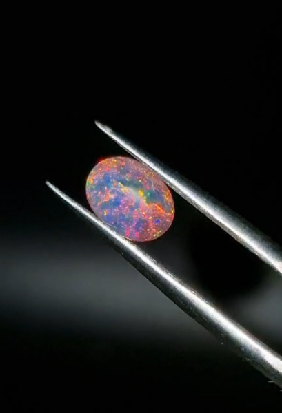 0.83ct 8x6mm Oval Natural Faceted Ethiopian Opal