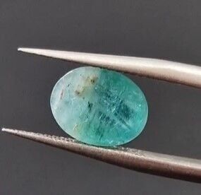2.89ct 10x7.9mm Oval Natural Green Emerald, Zambia