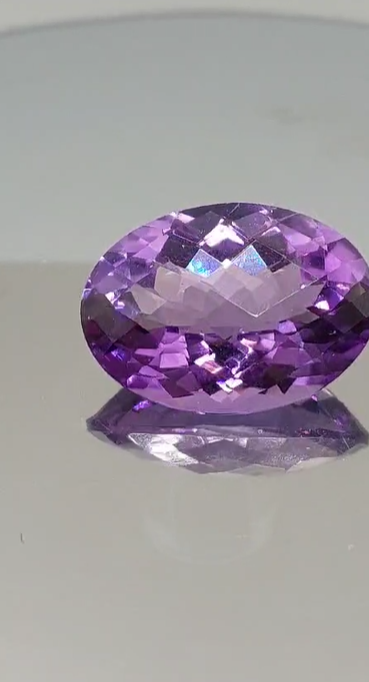 10.40ct 18x13mm Oval Natural Unheated Purple Amethyst, Brazil