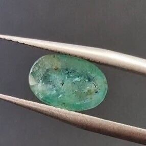 1.82ct 10.2x6.9mm Oval Natural Green Emerald, Zambia