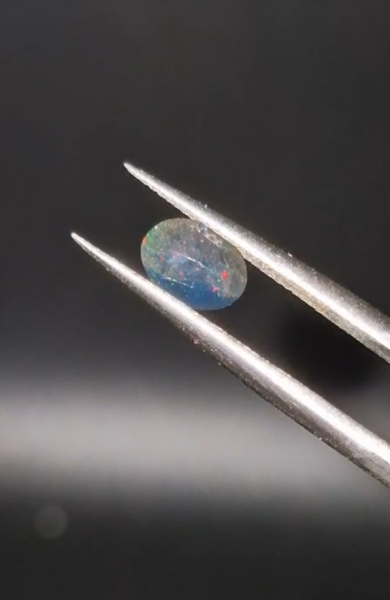 0.42ct 7x5.1mm Oval Natural Faceted Ethiopian Opal