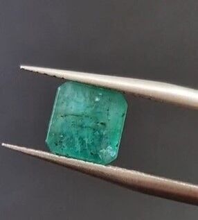 1.72ct 7x7mm Octagon Natural Green Emerald, Zambia