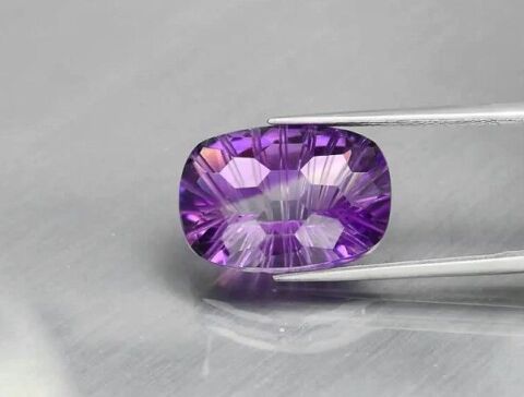 10.99ct 17.3x12mm VS Cushion Natural Unheated Purple Amethyst, Uruguay