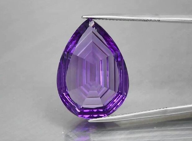 20.63ct 24x17.3mm VVS Oval Concave Natural Unheated Purple Amethyst, Attractive!
