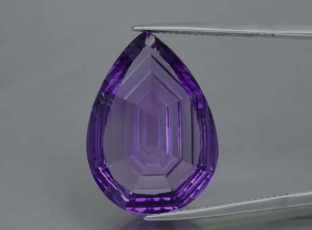 20.63ct 24x17.3mm VVS Oval Concave Natural Unheated Purple Amethyst, Attractive!
