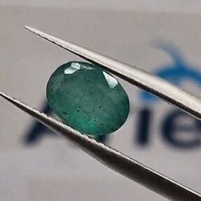 2.14ct 8.9x6.7mm Oval Natural Zambia Emerald