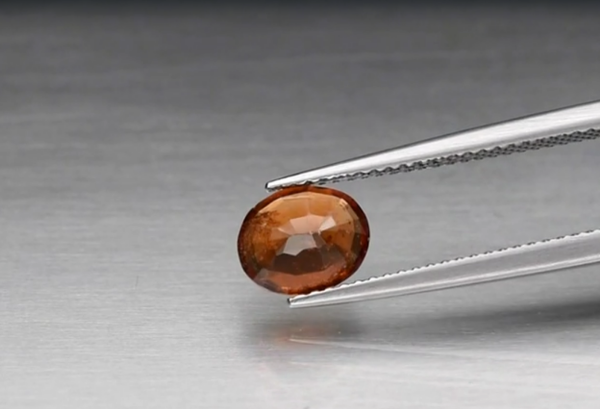 1.35ct 7.7x6.2mm Oval Natural Orange Hessonite Garnet,Sri-Lanka