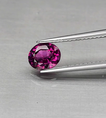 1.17ct 6.8x5.6mm Oval Natural Pinkish Purple Rhodolite Garnet, Tanzania