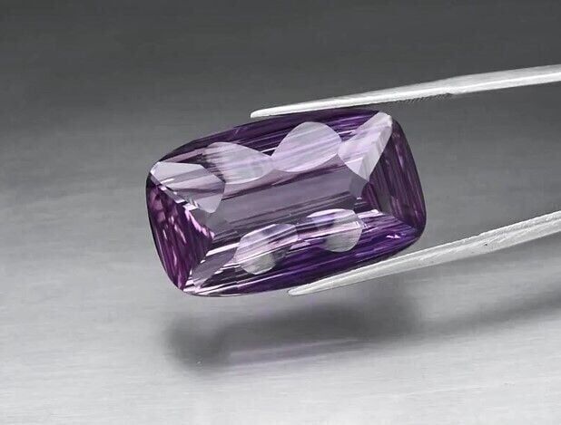 26.20ct 26x16mm VS Cushion Concave Natural Unheated Purple Amethyst