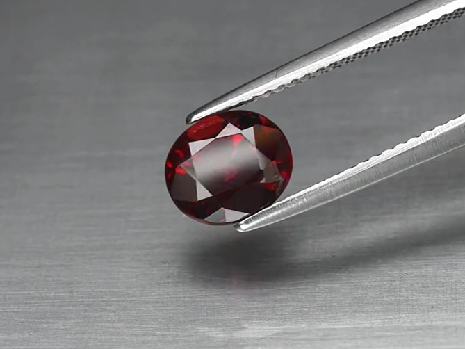 1.83ct 7.6x6.6mm Oval Natural Reddish Purple Rhodolite Garnet, Africa