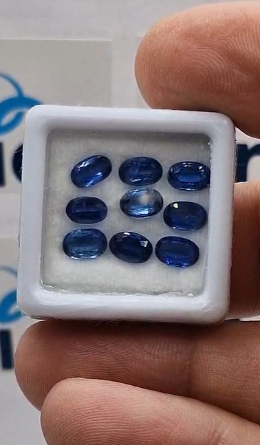 6.00ct 6x4mm 9 Pcs Natural Kyanite
