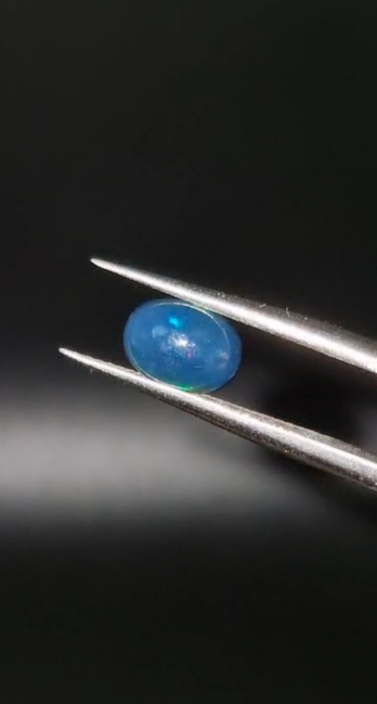 0.79ct 7.9x5.8mm Oval Natural Cabachon Ethiopian Opal