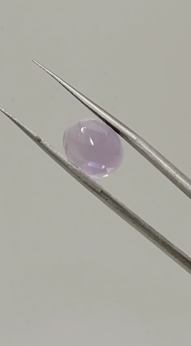 3.70ct 10.8x8.8mm Rose Oval Cabachon Natural Amethyst