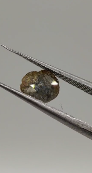 0.82ct 7.3x5.8mm Rose Cut Natural Diamond