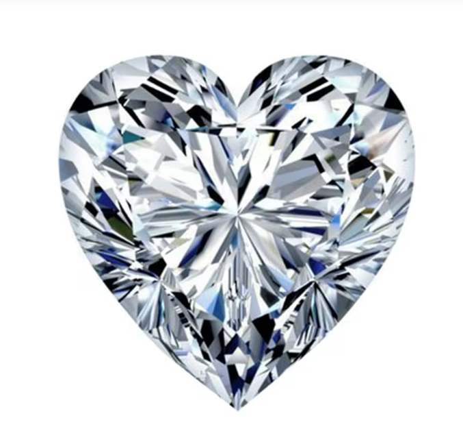 Gia Sertifikalı - 0.51ct E/SI2 -Ex-Ex  Heart Cut Natural Diamond
