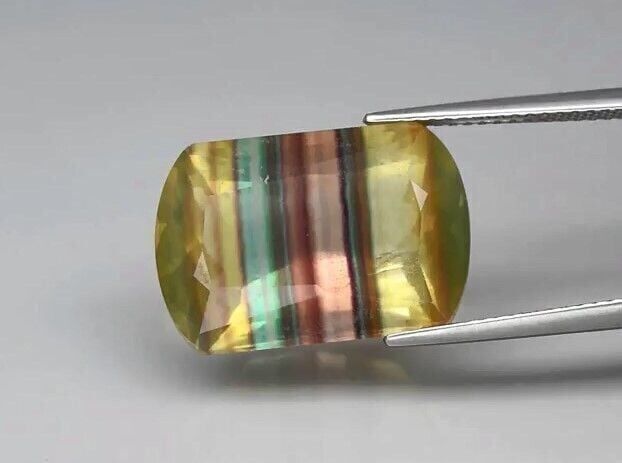 16.80ct 18x12mm Cushion Natural Multi-Color Fluorite, Africa