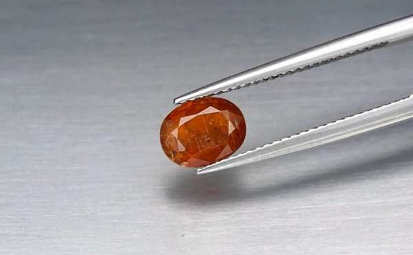 1.29ct 7.8x6mm Oval Natural Untreated Orange Kyanite, Sri-Lanka