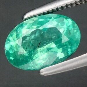 1.22ct 8x5.5mm Oval Natural Bluish Green Apatite Gemstone, Nigeria