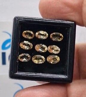 3.96ct 6x4mm 9pcs Lot Natural Citrine