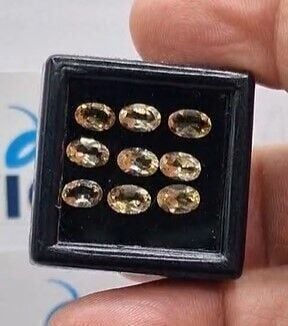3.96ct 6x4mm 9pcs Lot Natural Citrine