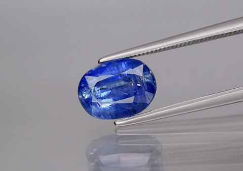 2.17ct 9.2x6.8mm Oval Natural Untreated Blue Kyanite, Nepal