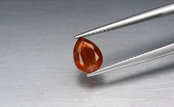 1.69ct 8x6.2mm Pear Natural Untreated Orange Kyanite, Sri-Lanka