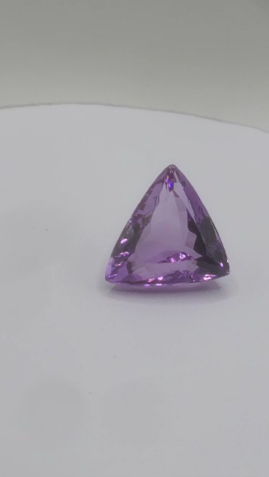 12.70ct 16.8mm Trillion Natural Unheated Purple Amethyst, Brazil