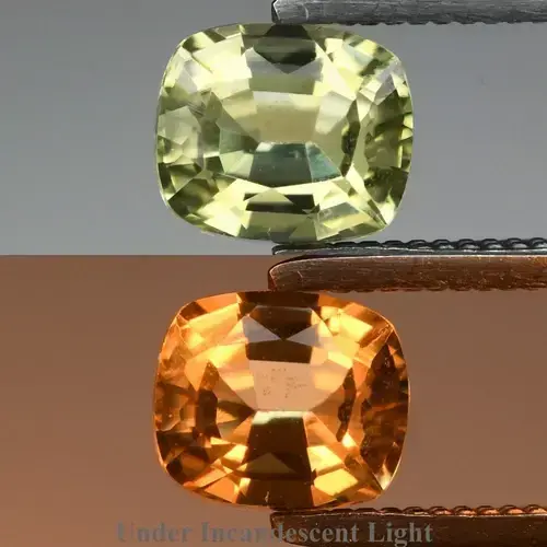 0.63ct VS Cushion Natural Color Change Diaspore - Turkey Gemstone