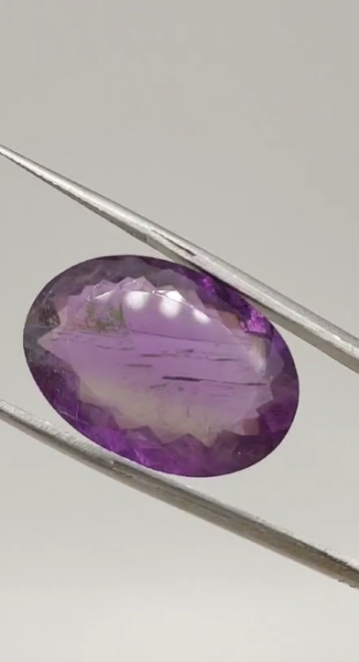18.40ct 23x16.1mm Oval Natural Unheated Purple Amethyst, Brazil
