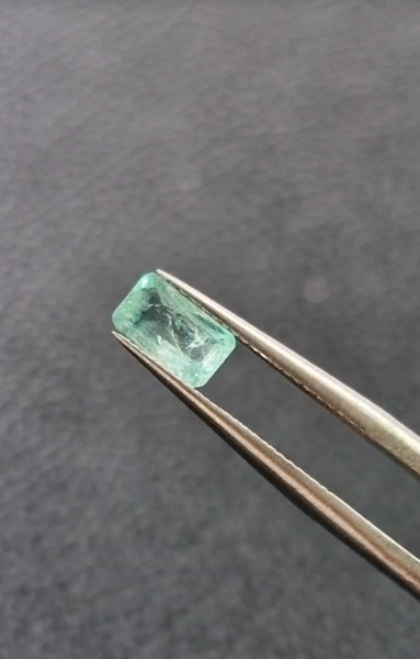 0.63ct 6.6x3.8mm Octagon Natural Emerald Zambia