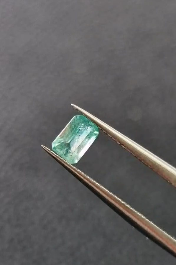 0.52ct 5.3x3.7mm Octagon Natural Emerald Zambia