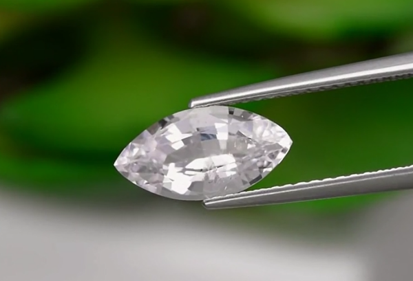 1.71ct 11.8x6mm VS Marquise Natural Unheated Very Light Pink Morganite