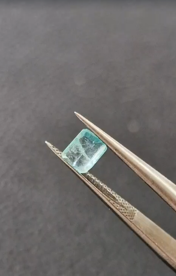 0.48ct 5.7x4.2mm Octagon Natural Emerald Zambia