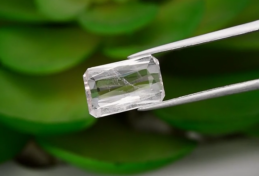 2.11ct 10.7x7mm Scissor-Cut Natural Unheated Very Light Pink Morganite, Africa